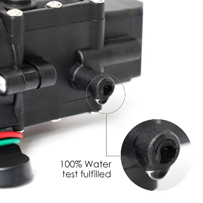 Picture of 12V DC Fresh Water Pump 12 Volt Diaphragm Pump Self Priming Sprayer Pump with Pressure Switch 4.5 L/Min 1.2 GPM 110 PSI Adjustable for RV Camper Marine Boat Lawn Black,300 gm