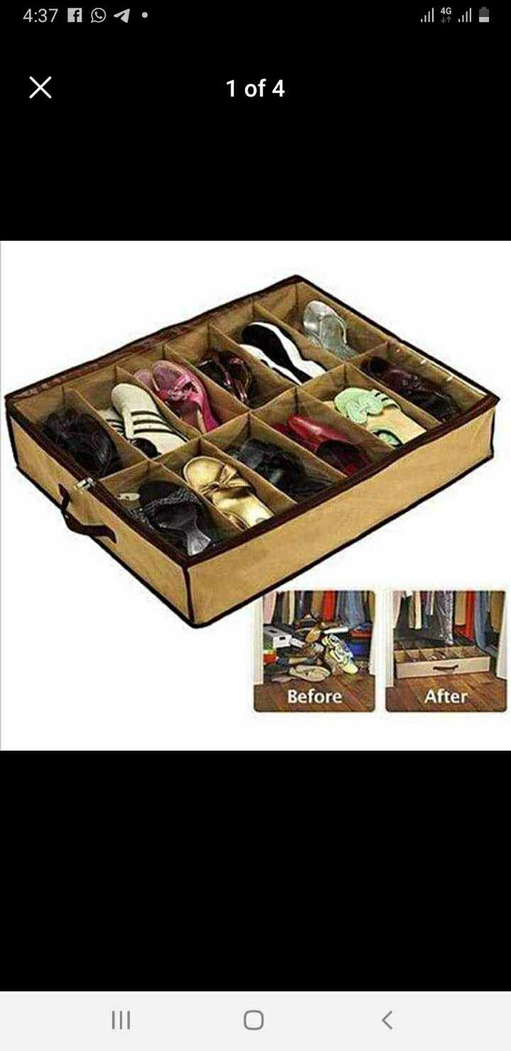 Picture of Bed Shoe Storage Box 12 Grid Transparent Foldable Drawer Type Separator Box Closet Dustproof Zapatero Organizador De Zapatos