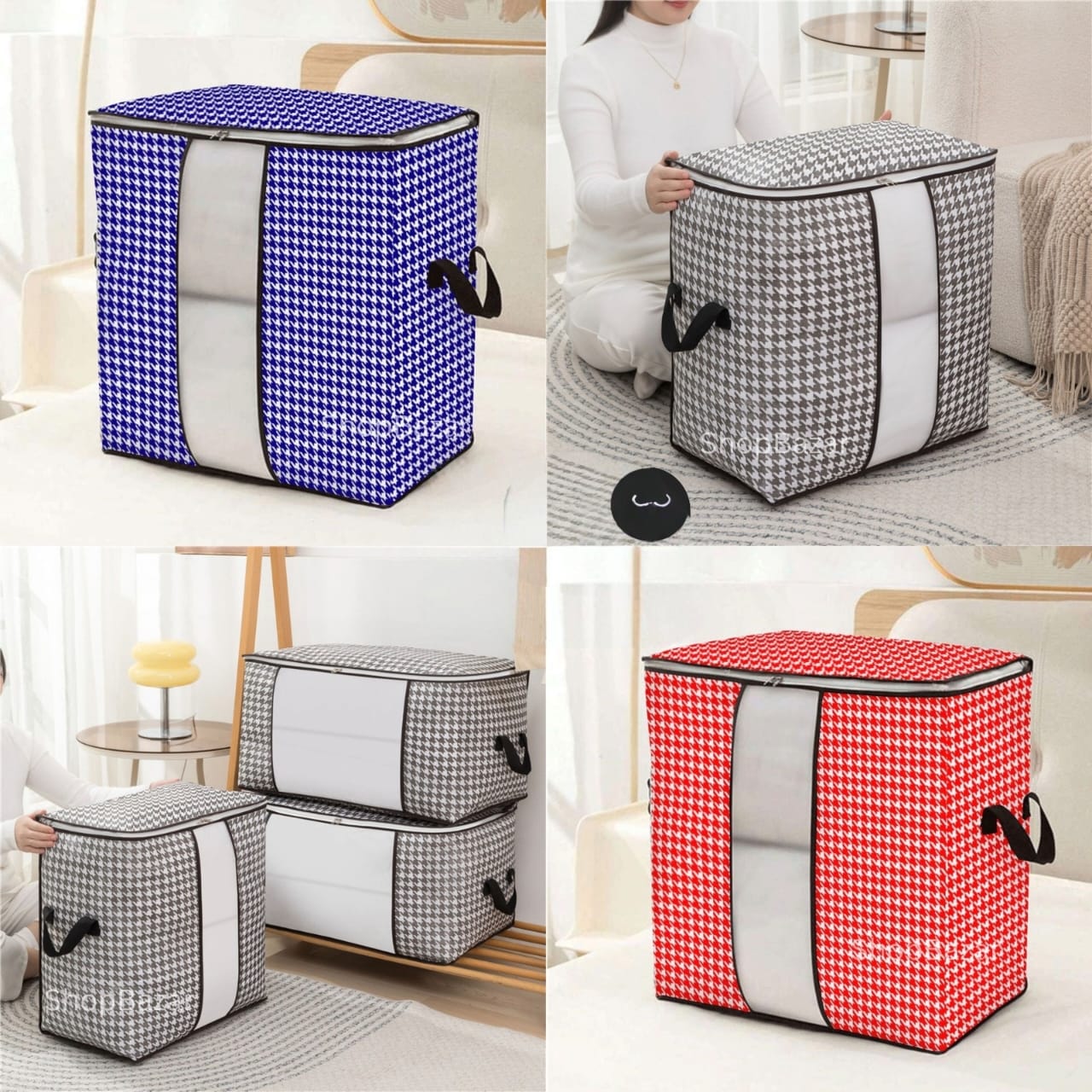 Picture of Premium Printed Quilt & Cloth Storage Bag - Blanket & Winter Clothes Organizer