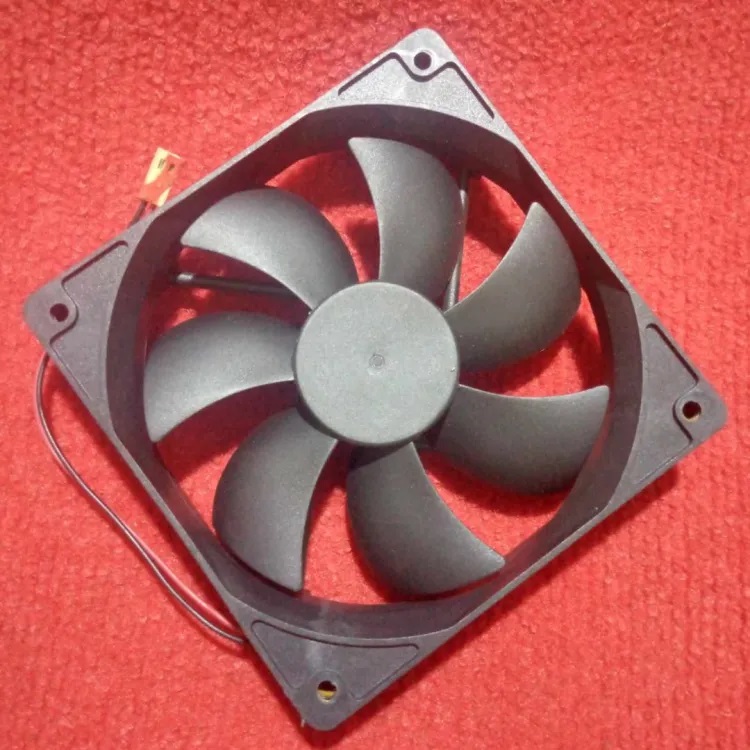 Picture of DC 12V 3 inch Cooling Fan Cooler Blower Fan Exhaust Fan (2 Pin Cable) Black