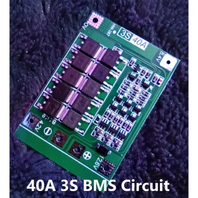 Picture of 40A 3S Bms Circuit 12V 40A Protection Circuit 12V Bms 40A 11.1V 12.6V 18650 Aa Aaa Lithium Battery Charger Board 3S 40A Bms Circuit 12V Bms Battery Management System Adapters - Battery Multicolor