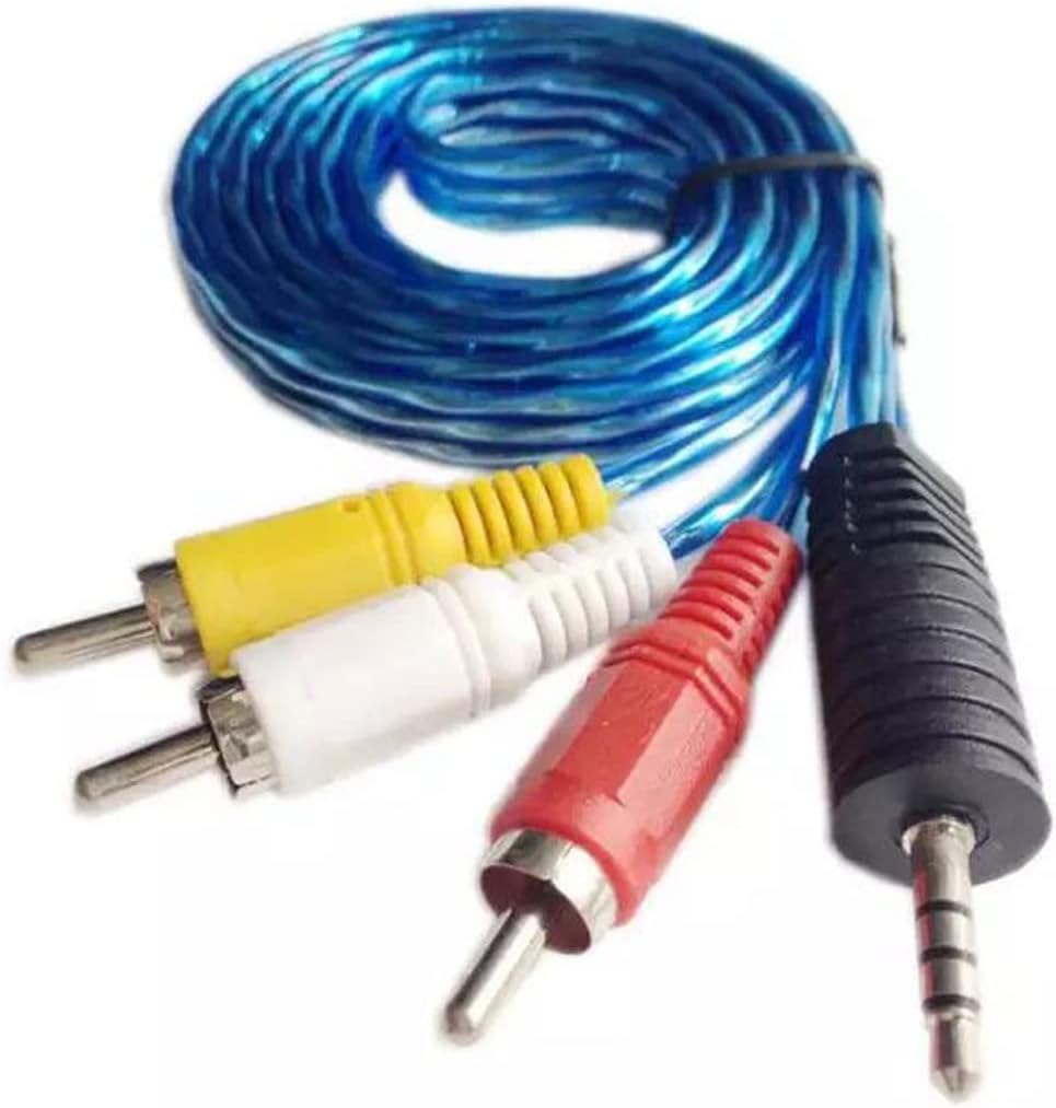 Picture of 3.5mm Male to 3 RCA Audio Video Male AV Cable 1 meter Multicolor