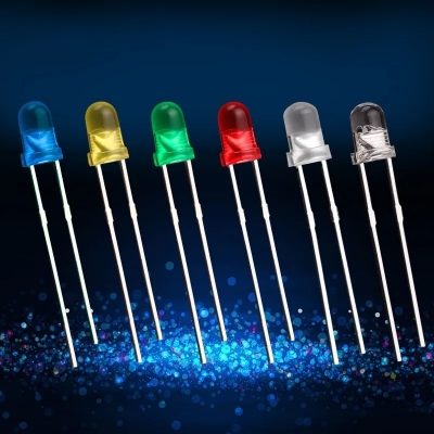 Picture of 50 Ps Emitting Diode 3mm LED Light Bulb 3mm LED For Indicator Light LED 
