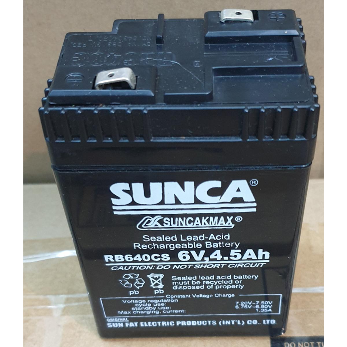 Picture of Sunca 6V, 4.5ah Sealed Lead-acid Rechargeable Battery Black
