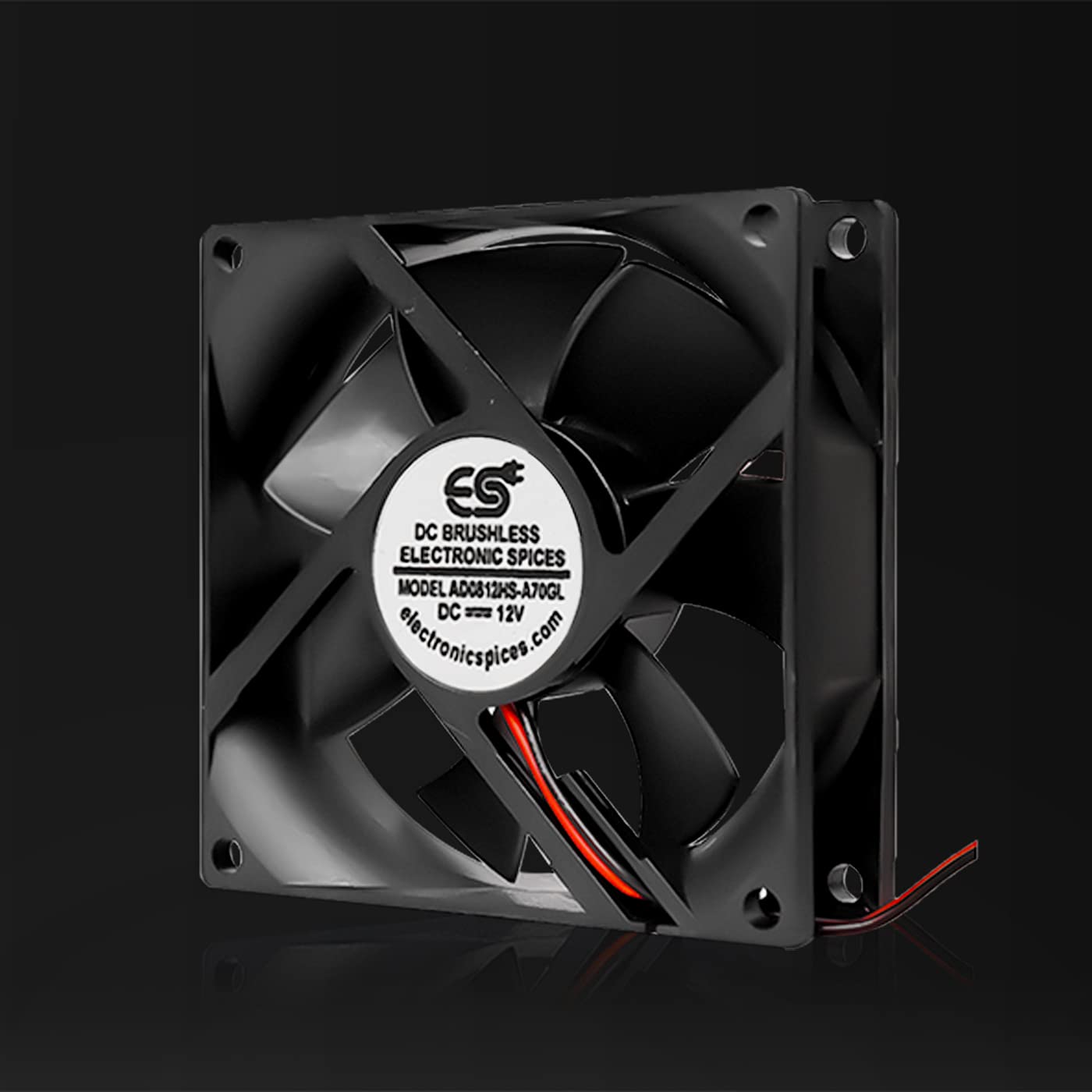Picture of 3 Inch FAN 12V COOLING Fan 3 Inch Cooling Fan 12V 80x80x25mm Fan Heatsink Cooler Radiator Cooling Fan 12V DC Fan Heat Dissipation Mini Fans With Cables Black