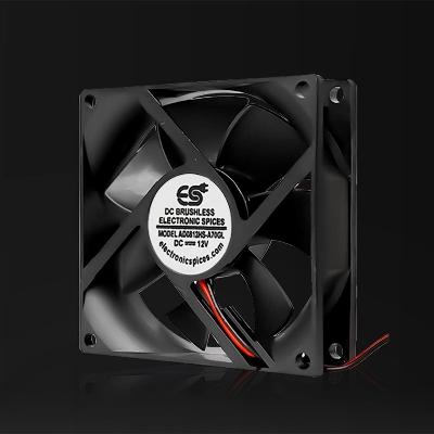 Picture of 3 Inch FAN 12V COOLING Fan 3 Inch Cooling Fan 12V 80x80x25mm Fan Heatsink Cooler Radiator Cooling Fan 12V DC Fan Heat Dissipation Mini Fans With Cables Black