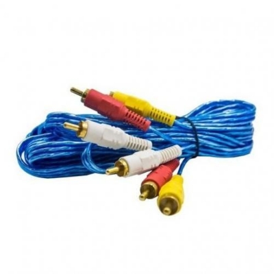 Picture of 1.5 Meter  3 RCA Male to Plug Cable Lead PHONO Audio & Video Composite AV TV DVD Wire Multicolor