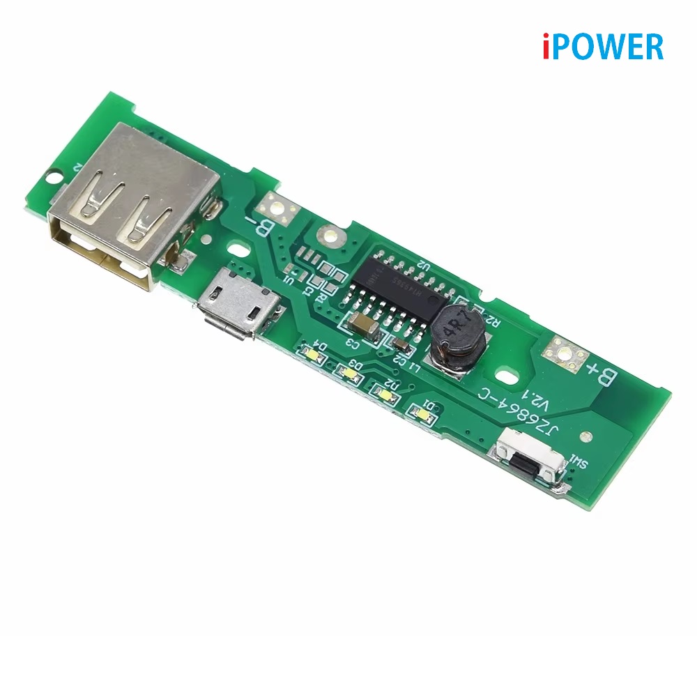 Picture of 5 Volt 1A Power Bank Charger Module Charging Circuit Board Step Up Boost Power Module for Mobile Power Bank DIY Multicolor