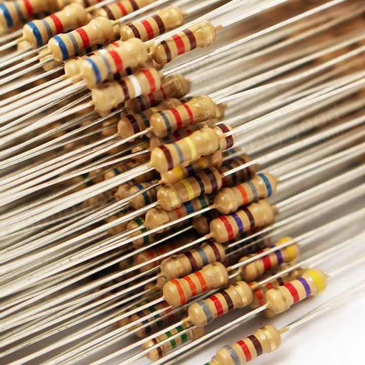 Picture of 20 Pcs- 3.3 K Ohm Resistor 5% 3.3 K Ohm Carbon Film 3.3K Ohm Resistors 1/4 W Resistance 0.25 Watt 5% Tolerance Fixed Resistors 2 Pin Leads Multicolor