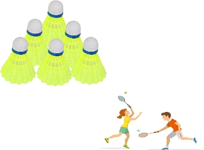 Picture of 12 Pcs Plastic Badminton Shuttlecock Lightweight For Practice Portable Shuttlecocks Training Kids Entertainment 