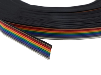 Picture of 10 Core Rainbow Color Flat Ribbon Wire Cable (1 Meter) 1Meter/10 WAY Wire Rainbow Color Flat Wire Cable Multicolor