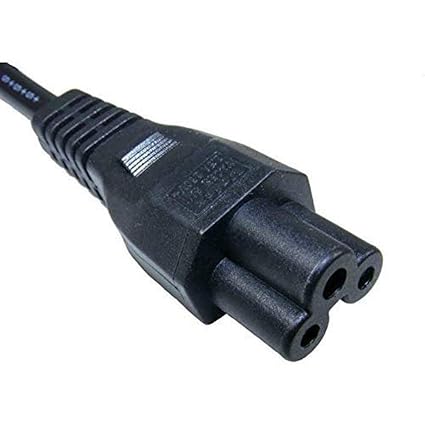 Picture of 2 PIN Laptop Power Cord Cable for Charging Adapter Power Supply Compatible For All Other Brand Laptop Black