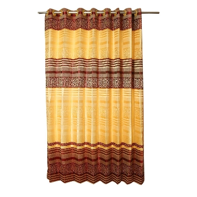 Picture of European Peony Pattern Voile Curtains Tulle Sheer Valances Home Decor - Multicolor