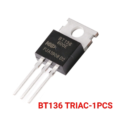 Picture of 2 Pcs- BT136 BT136-600D TRIAC 4A 600V Three Terminal 3 Pin Leads TO-220 Electronics Components Parts Black