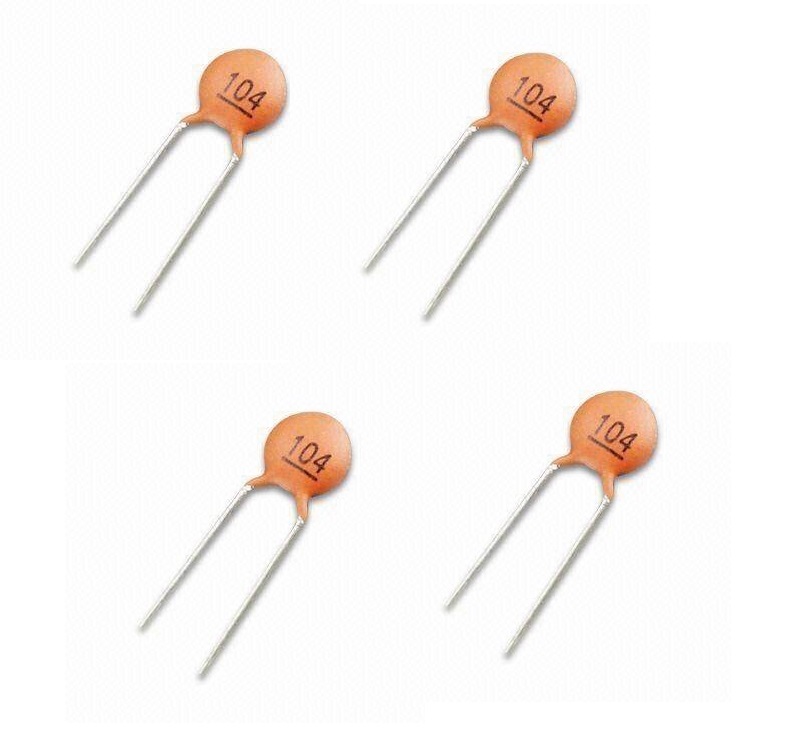 Picture of 20 ps 50V Ceramic Disc Capacitor 104 Gold