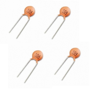 Picture of 20 ps 50V Ceramic Disc Capacitor 104 Gold