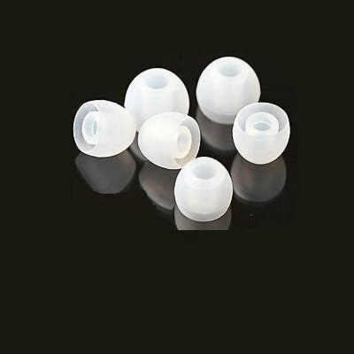 Picture of Crysendo Soft Silicone Rubber Earbuds Tips Eartips Earpads Earplugs in Earphones and Bluetooth Compatible with Senheiser Skulcandy Sam-Sung Son-y JBL Mi Beats (Medium - 10Pcs, White) White