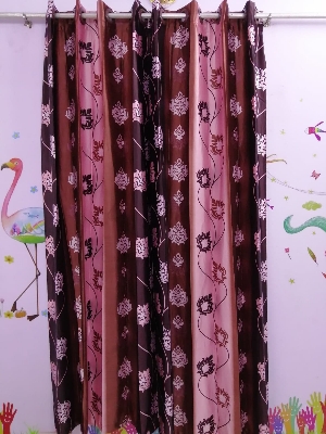 Picture of Synthetic Curtain - Black And Coffee