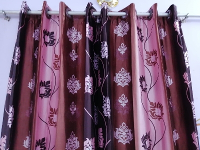 Picture of Synthetic Curtain - Black And Coffee