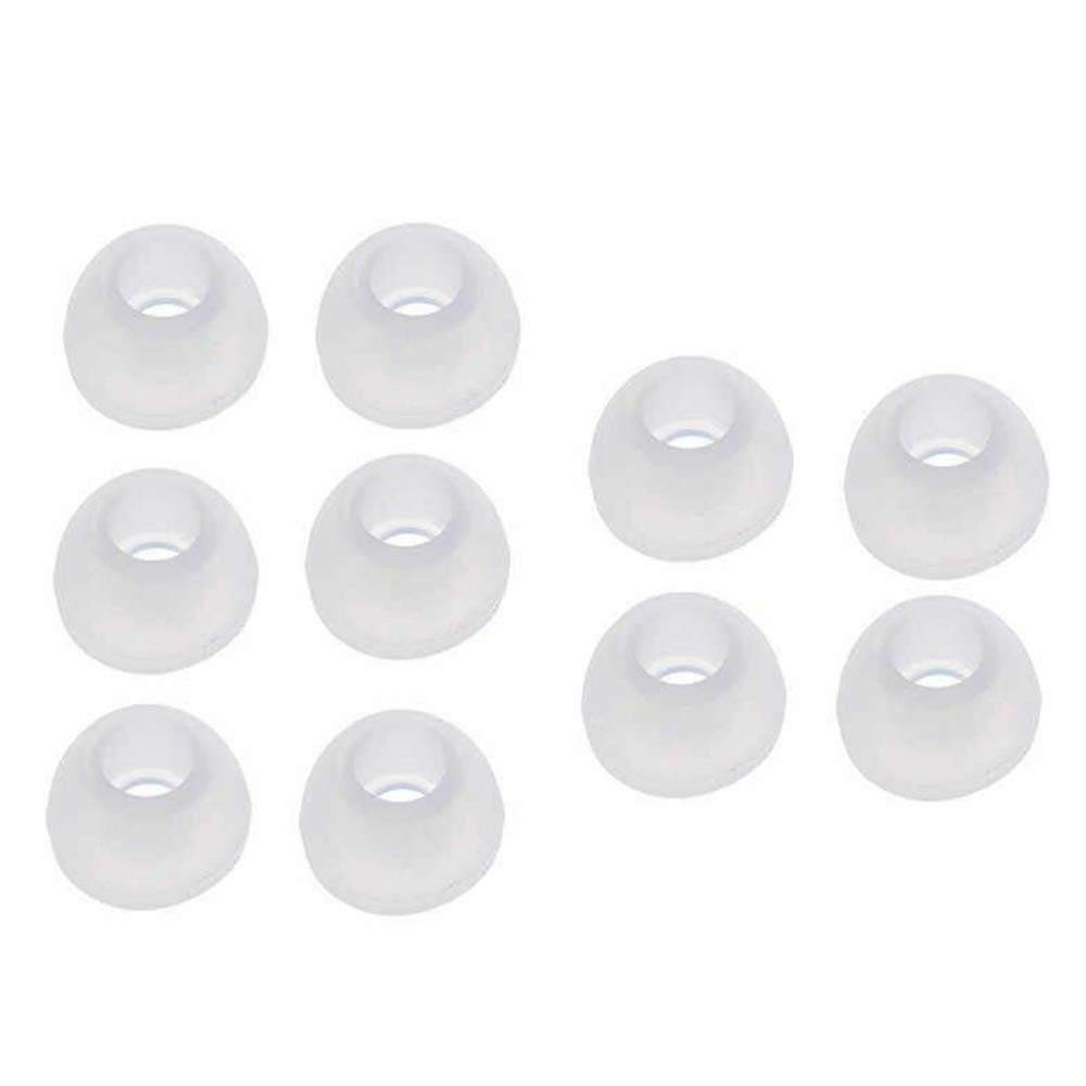 Picture of Crysendo Soft Silicone Rubber Earbuds Tips Eartips Earpads Earplugs in Earphones and Bluetooth Compatible with Senheiser Skulcandy Sam-Sung Son-y JBL Mi Beats (Medium - 10Pcs, White) White