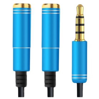 Picture of Stereo Audio Cable 2 in 1 Female to Male Audio Line 3.5mm Audio For Headset Microphone MP3 MP4 Multicolor