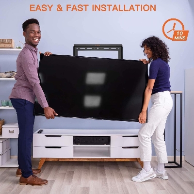 Picture of Heavy Duty TV Wall Mount Bracket for 14 inch to 42 inch LCD/LED/Monitor/Smart TV, Fixed Universal TV Wall Stand  (Fixed 14 inch to 42 inch) Black