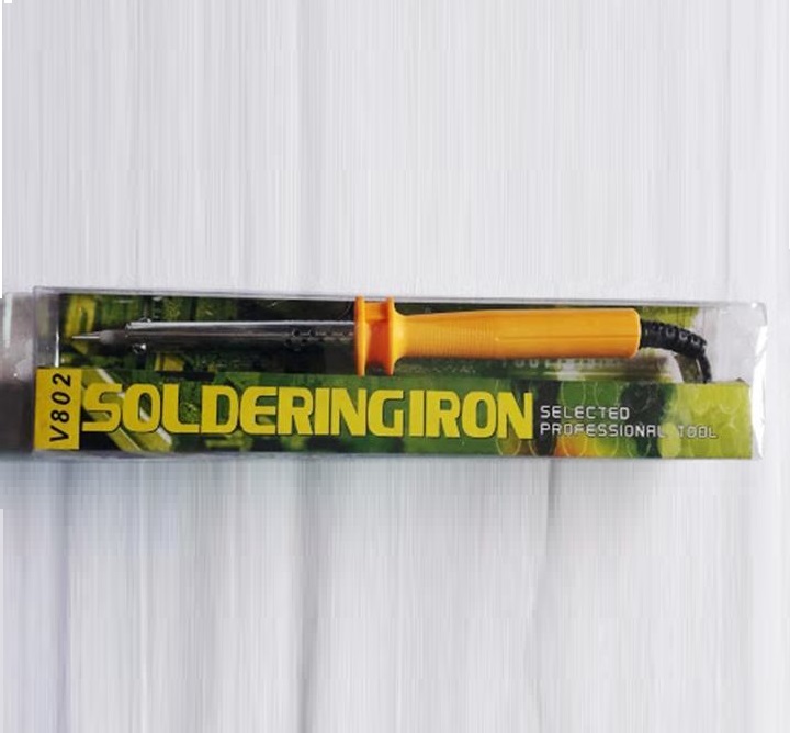 Picture of V-802 Electric Soldering Iron 60W 250V 6A Lightweight Soldering Iron For Hot Iron Welding Electronic Circuit Melt Iron Rework Repair Tool DIY Yellow