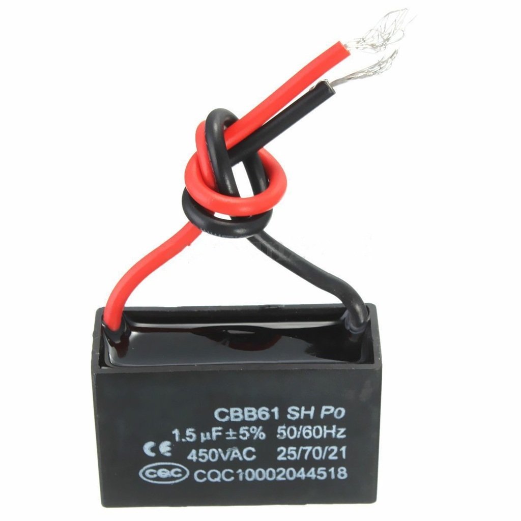 Picture of 450V 1.5uF CBB61 Terminal Ceiling Fan Motor Run Rectangular Capacitor 