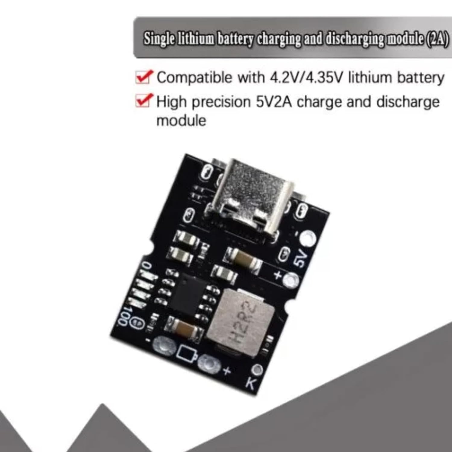 Picture of 1 USB Power Bank Circuit Module Type-C USB 5V 2A 10W Boost Converter Step-Up Power Module Black