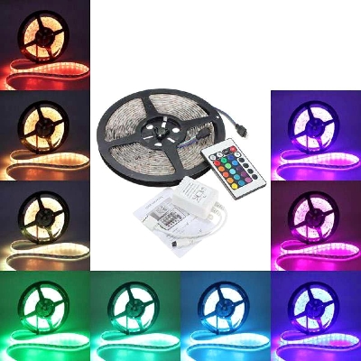 Picture of 5 Meter Finest Multicolor Rgb Waterproof Led Strip With Remote & 12 Volt Dc Adapter - Rgb Light