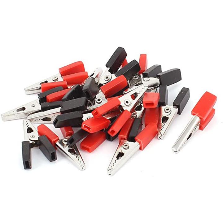Picture of AVS COMPONENTS Crocodile Alligator Clip Red Black Pack Of 5 Pair 10 pcs Multicolor