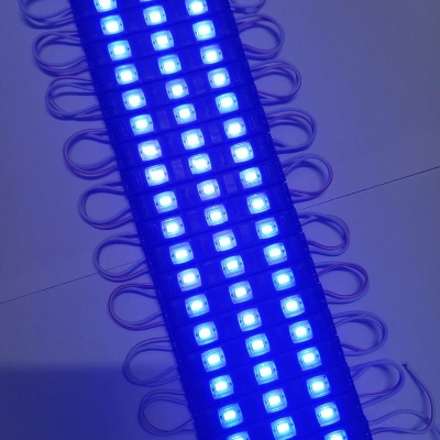 Picture of 4 Pcs- BLUE Color DC 12V COB Blue LED Light COB LED Light 12V COB LED Chip 3W LED Light With Cables COB Light Bulbs For Decoration Office DIY LED Light Blue