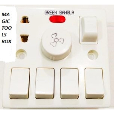 Picture of Electric Multi Switch And Socket With Ragulator And indicator(8 in 1)