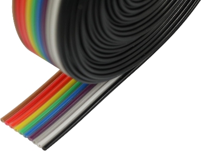 Picture of 5 Feet 10P IDC Rainbow Color Flat Ribbon Cable 10 Wire Multicolor
