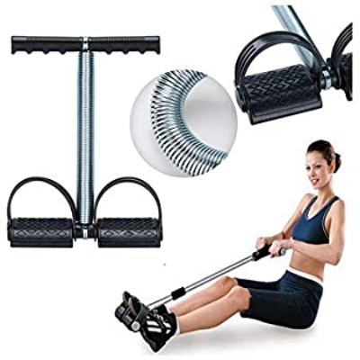 Picture of Tummy Trimmer Sit Up Pull Rope Spring Tension Foot Pedal Abdomen Leg Exerciser Tummy Trimmer Equipment Bodybuilding Home Gym Arm Waist Sport Fitness Stretching Slimming Training