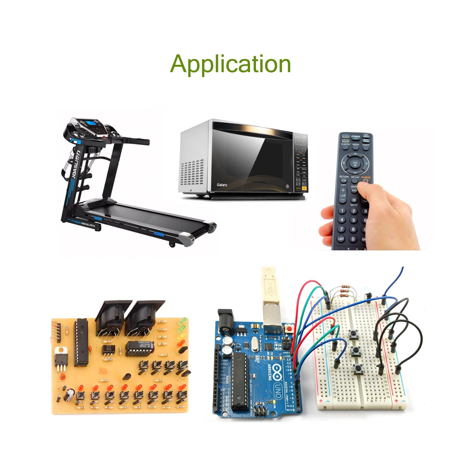 Picture of Tactile Tact Push Button Switch 6x6x5mm Micro Momentary Tact Switch 4 pin 20 pcs SPST Pushbutton Switches Dip Touch Switch for Breadboard Arduino PCB Electronic Circuit Board Black