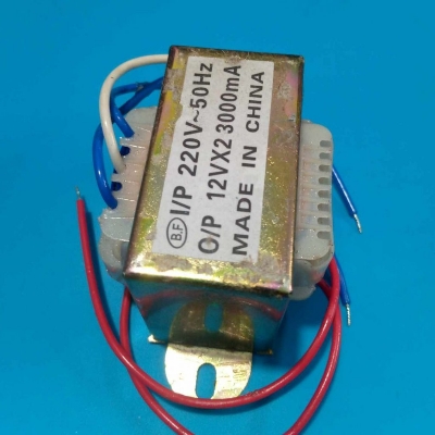 Picture of BANGLADESHI 12V 3A Transformer 12-0-12V 3Amp Input AC 220V 50Hz Output DC 12 Volt 3A Step Down Transformers Adapters For Power Supplies Electronics Circuitry & Parts Multicolor