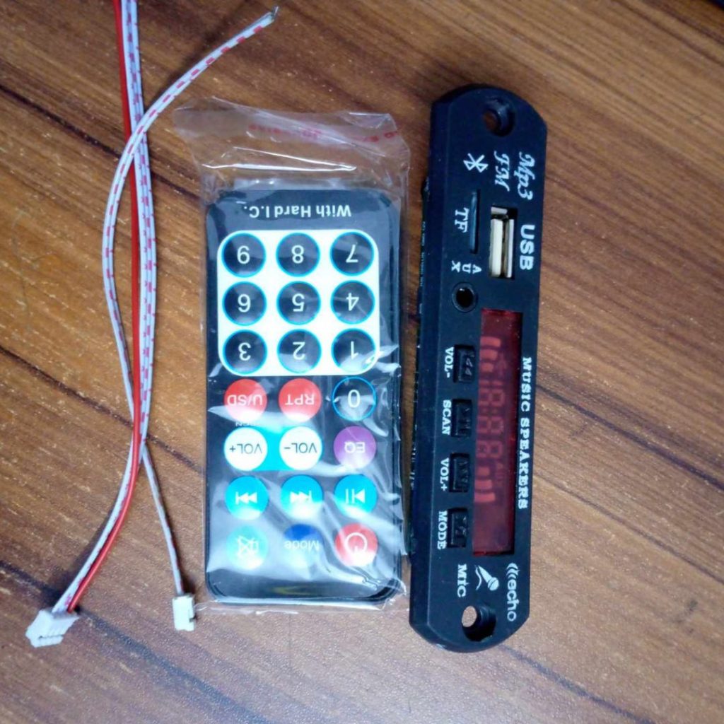 Picture of MP3 Player With Bluetooth 5V Audio Bluetooth Amplifier 5V Car MP3 Decoder Board 5V Bluetooth Car MP3 Amplifiers USB FM TF Radio Audio Module Music Speaker 3.5mm TF Card AUX DIY Remote Control MP3 Decoder Black