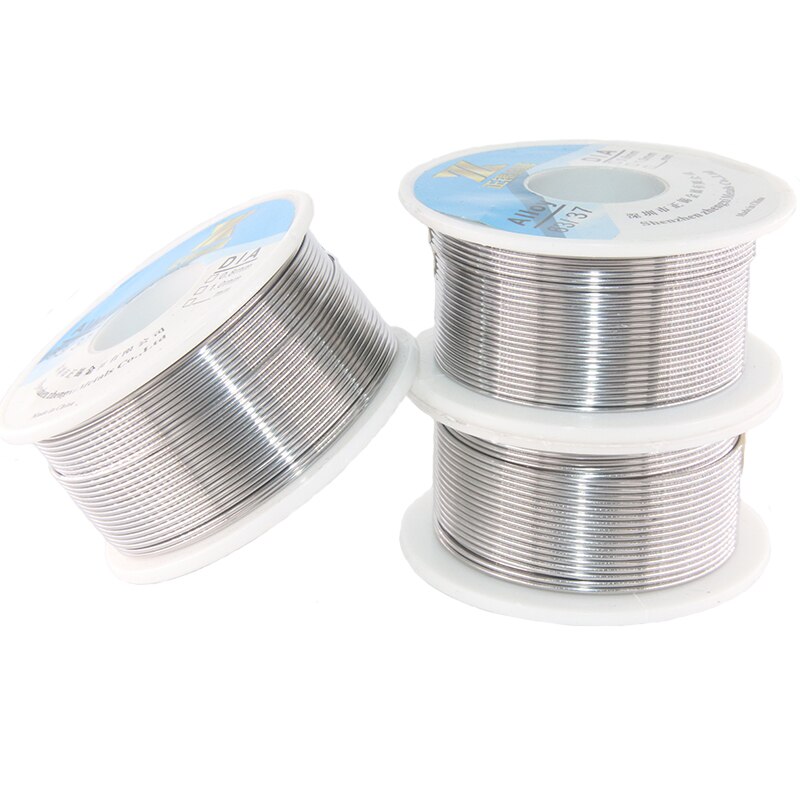 Picture of Tin Lead Flux Rosin Core Solder Wire Low Melting Wire Diameter 0.8mm 1.0mm 1.2mm Optional Tin Lead Wire Reel Rang Soldering Leads 10 Feet Silver