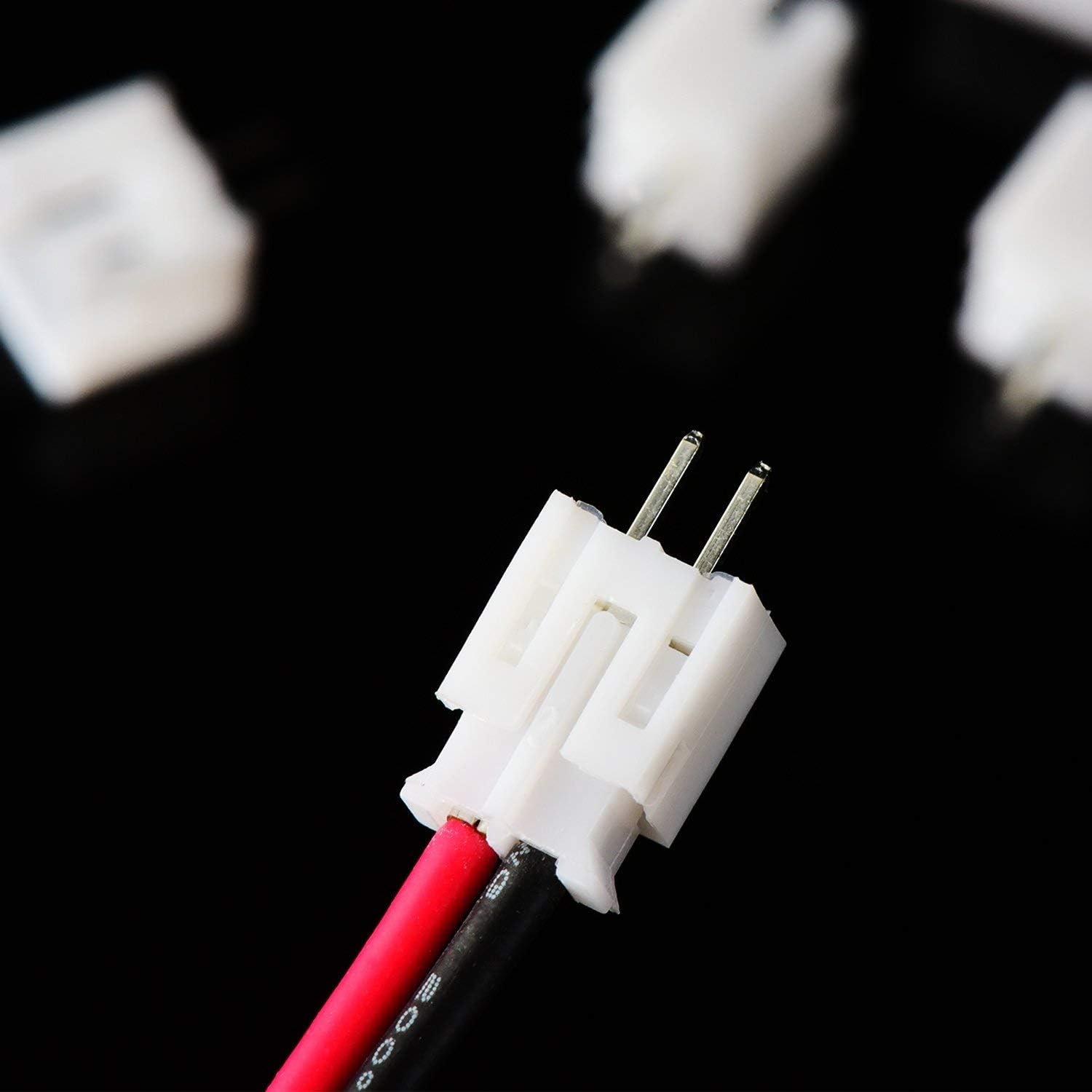 Picture of 20 Sets Mini Micro Jst 2.0 Ph 2 Pin Connector Male with Cable and Female Connector Multicolour