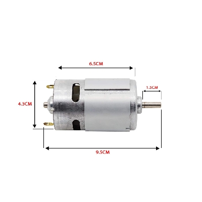 Picture of DC 12V 10000rpm 775 Motor Micro DC Motor 5mm Shaft Motor Silver