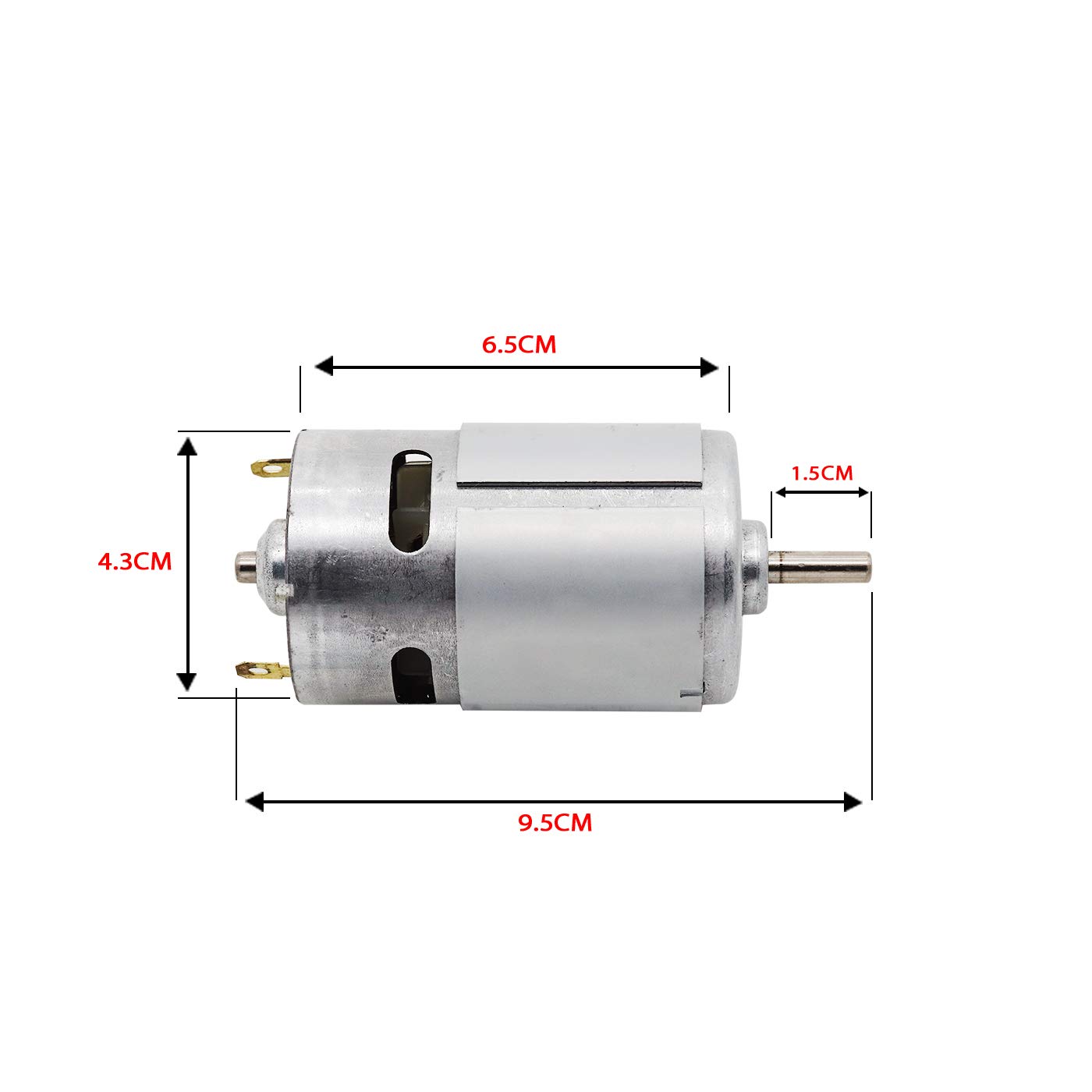 Picture of Single Bearing Rs 775 DC  Motor  Power 12 Volt Silver