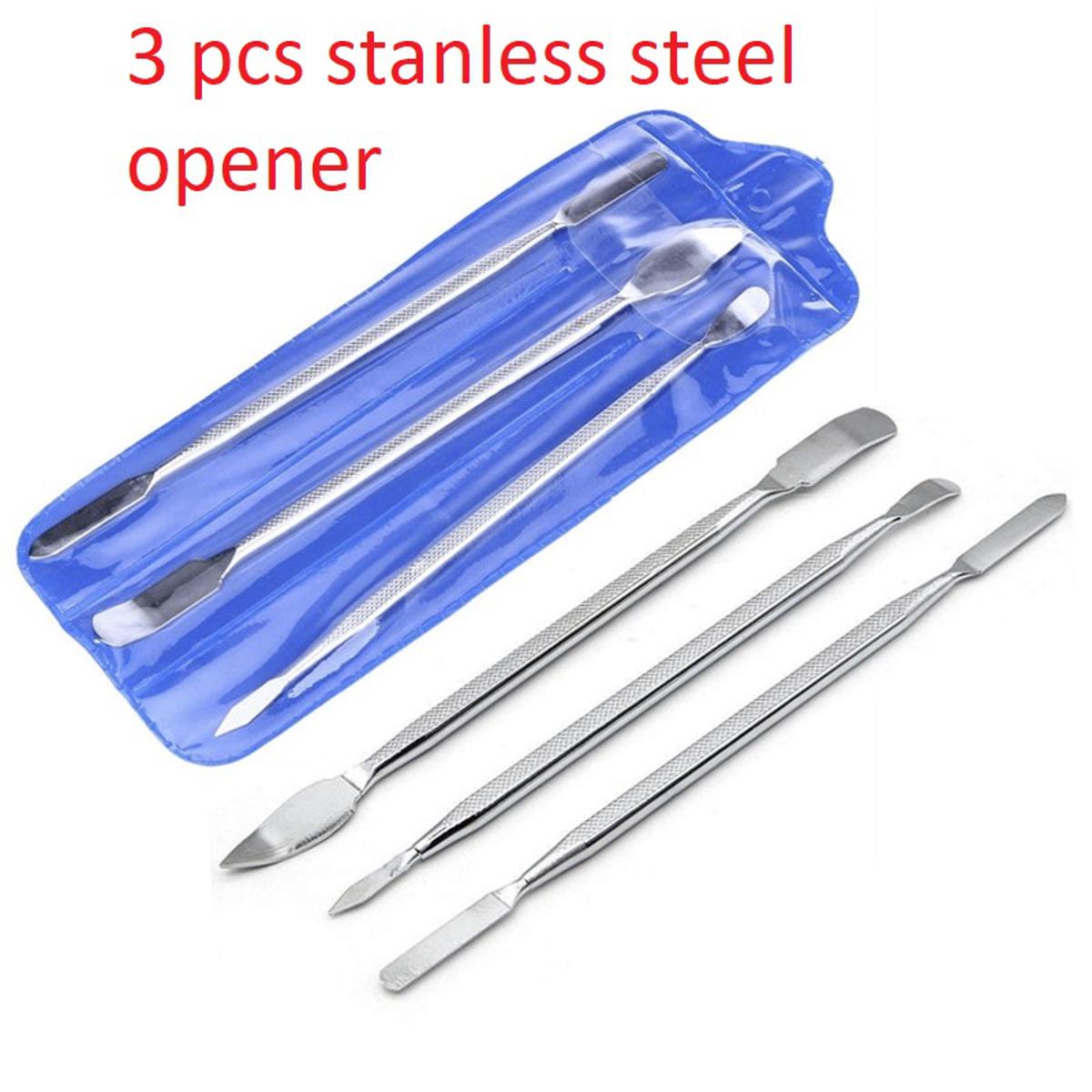 Picture of 3 In 1 Crowbar Opening Tool Dual End Tool Boot Stick Crowbar Crank-Shaped Wire Winder Nail Puller Opener Tools For Mobile  Repairing Silver