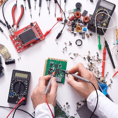 Picture of Multimeter Banana Plug to Alligator Clip Test Cable | Testing Electronic Work, Great for Laboratory Test Work (Red, Black, 1M) Multicolor