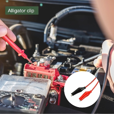 Picture of BANANA Plug Multimeter Probe Alli-gator Testing Cord Leads Clip To 4mm Banana Plug Dual Tester Probe For Multimeter Cable Leads Probe Multicolor