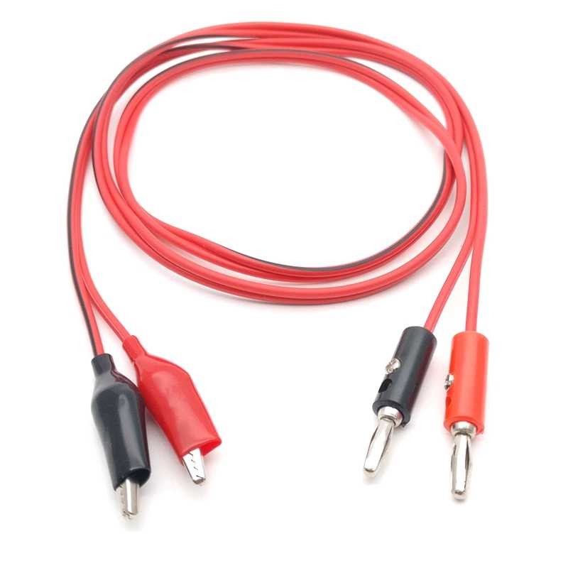 Picture of BANANA Plug Multimeter Probe Alli-gator Testing Cord Leads Clip To 4mm Banana Plug Dual Tester Probe For Multimeter Cable Leads Probe Multicolor
