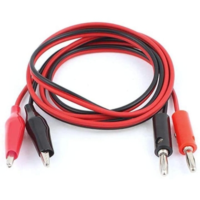 Picture of BANANA Plug Multimeter Probe Alli-gator Testing Cord Leads Clip To 4mm Banana Plug Dual Tester Probe For Multimeter Cable Leads Probe Multicolor