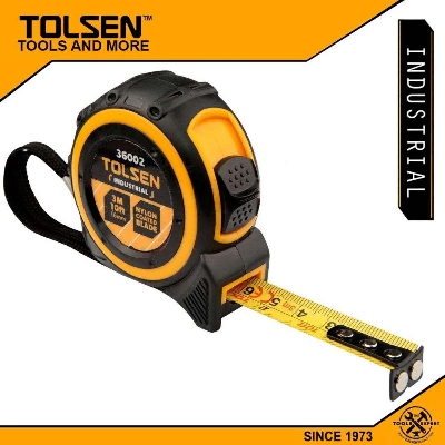 Picture of TOLSEN Measuring Tape 3M/10FT with Nylon Coated Blade Industrial TPR Handle 36002