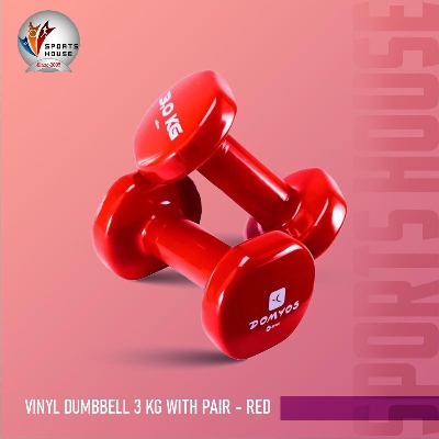 Picture of Vinyl Dumbbell 3 Kg with Pair - Red