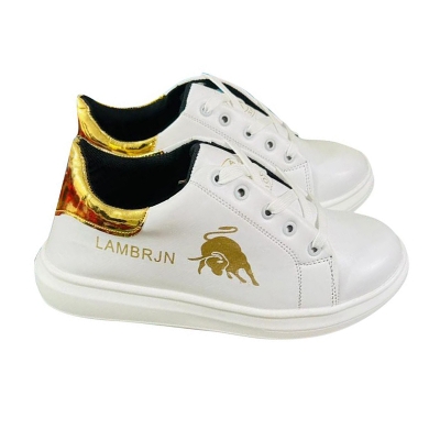 Picture of Running Sports Sneakers White Color Shoes Casual Lace-Up Winter and Summer Men's Shoes - White Shoes